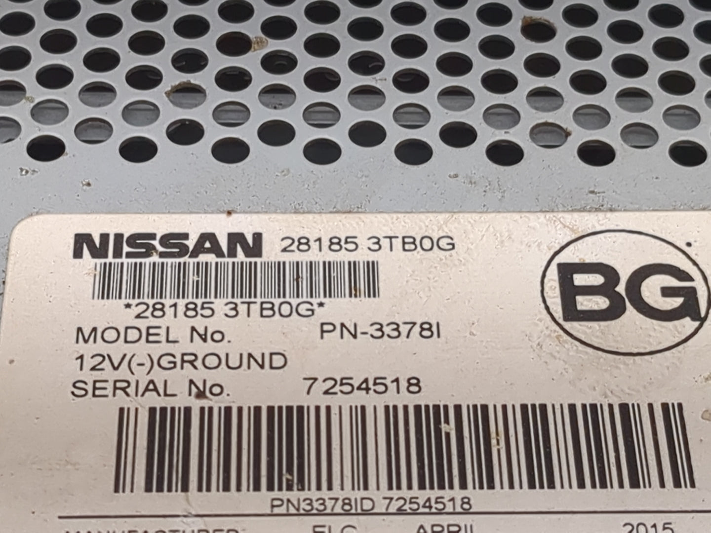 2013-2015 Nissan Altima Radio AM FM Cd Player Receiver Replacement P/N:281853TB0G PN-3378I, 7254518 Fits Fits 2013 2014 2015