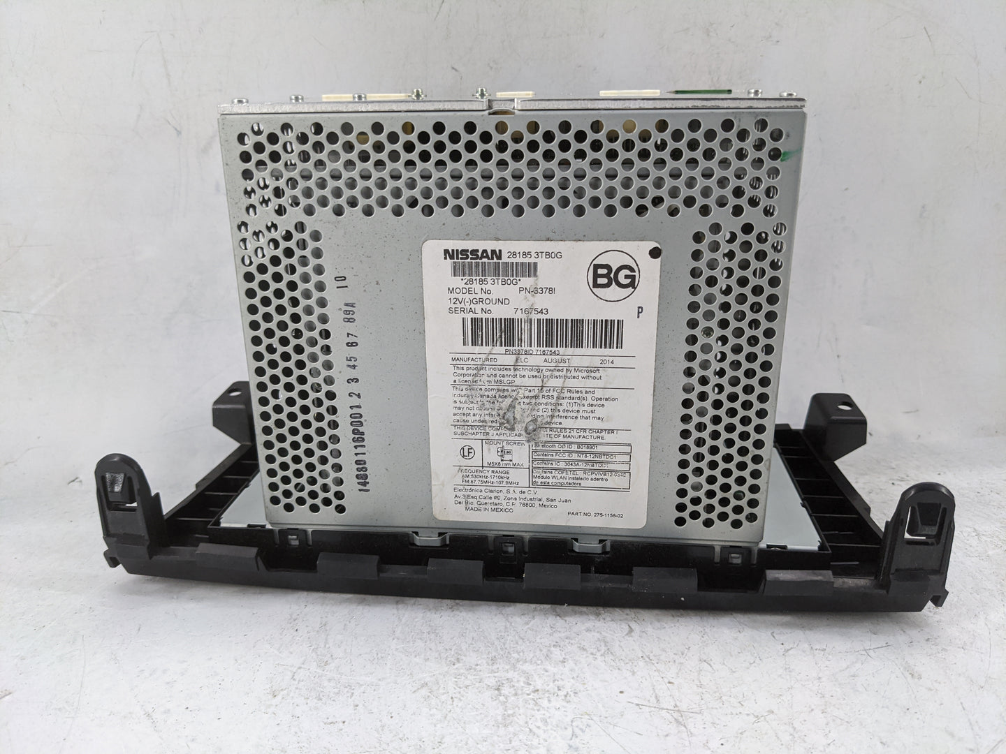 2013-2015 Nissan Altima Radio AM FM Cd Player Receiver Replacement P/N:28185 3TB0G PN-3378I Fits Fits 2013 2014 2015 OEM Use