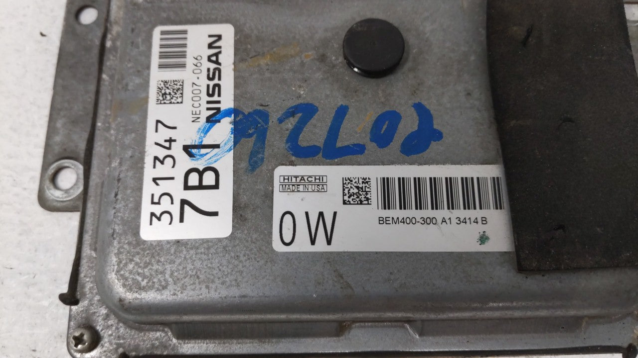 2015 Nissan Altima PCM Engine Control Computer ECU ECM PCU OEM P/N:BEM404-300 A1 NEC001-666, NEC013-028 Fits Fits 2013 2014 