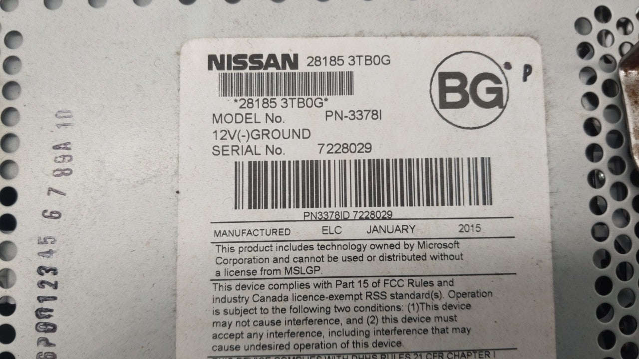 2013-2015 Nissan Altima Am Fm Cd Player Radio Receiver - Oemusedautoparts1.com