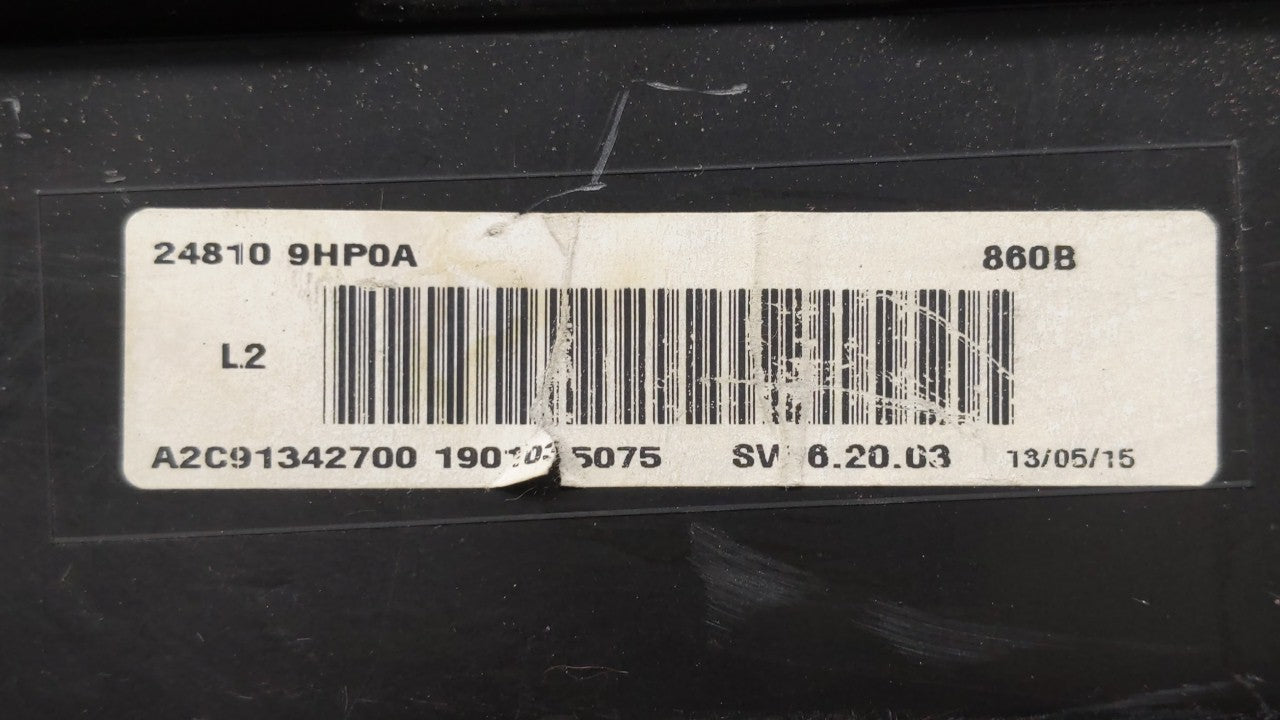 2015 Nissan Altima Instrument Cluster Speedometer Gauges P/N:24810 9HP0A B4 24810 9HP0A Fits OEM Used Auto Parts - Oemusedau