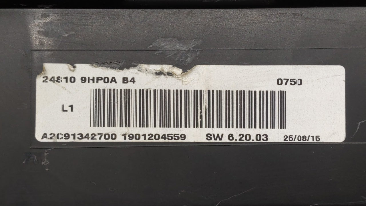 2015 Nissan Altima Instrument Cluster Speedometer Gauges P/N:24810 9HP0A B4 24810 9HP0A Fits OEM Used Auto Parts - Oemusedau