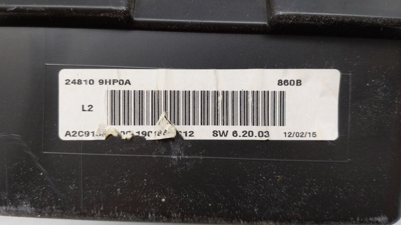 2015 Nissan Altima Instrument Cluster Speedometer Gauges P/N:24810 9HP0A B4 24810 9HP0A Fits OEM Used Auto Parts - Oemusedau