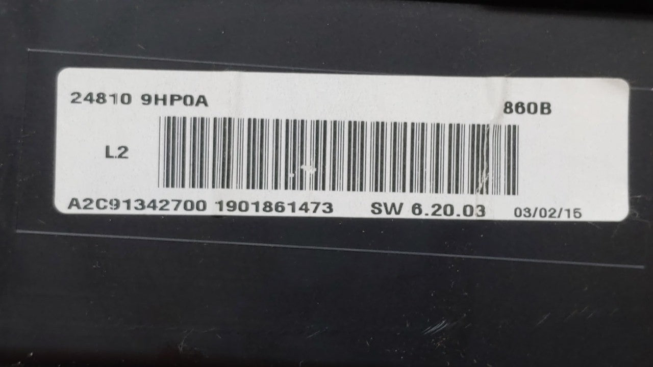 2015 Nissan Altima Instrument Cluster Speedometer Gauges P/N:24810 9HP0A B4 24810 9HP0A Fits OEM Used Auto Parts - Oemusedau