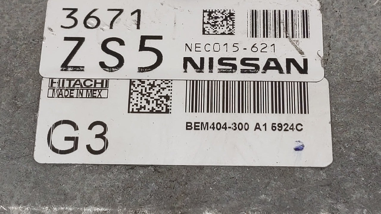 2015 Nissan Altima PCM Engine Control Computer ECU ECM PCU OEM P/N:BEM404-300 A1 NEC001-666, NEC013-028 Fits Fits 2013 2014 