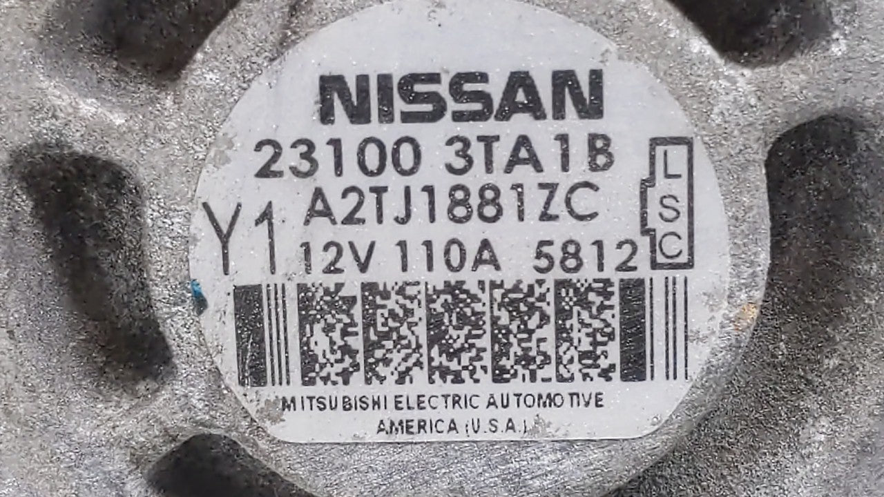 2013-2017 Nissan Altima Alternator Replacement Generator Charging Assembly Engine OEM P/N:23100 3TA1A 23100 3TA1B Fits OEM U