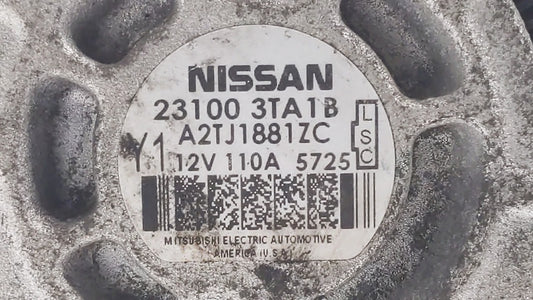2013-2017 Nissan Altima Alternator Replacement Generator Charging Assembly Engine OEM P/N:23100 3TA1A 23100 3TA1B Fits OEM Used Auto Parts