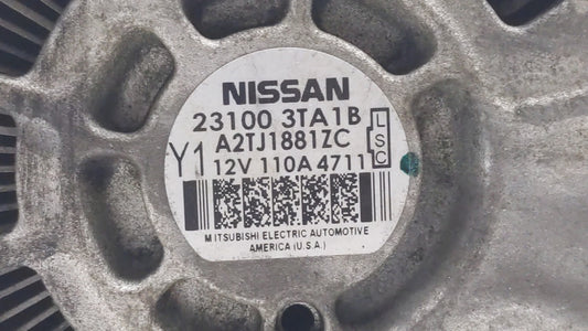 2013-2017 Nissan Altima Alternator Replacement Generator Charging Assembly Engine OEM P/N:23100 3TA1A 23100 3TA1B Fits OEM Used Auto Parts