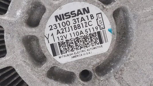 2013-2017 Nissan Altima Alternator Replacement Generator Charging Assembly Engine OEM P/N:23100 3TA1A 23100 3TA1B Fits OEM Used Auto Parts