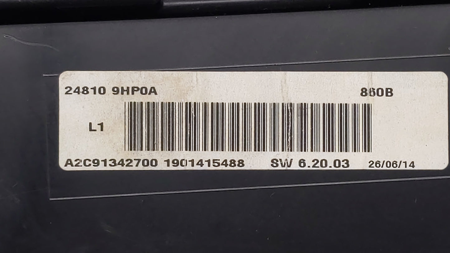 2015 Nissan Altima Instrument Cluster Speedometer Gauges P/N:24810 9HP0A B4 24810 9HP0A Fits OEM Used Auto Parts - Oemusedau