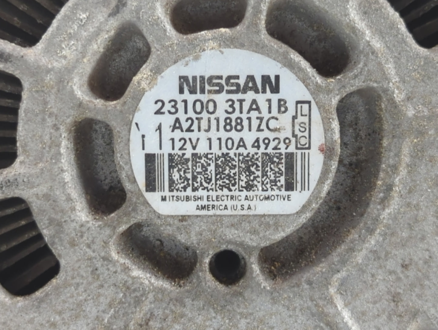 2013-2017 Nissan Altima Alternator Replacement Generator Charging Assembly Engine OEM P/N:23100 3TA1A 23100 3TA1B Fits OEM U