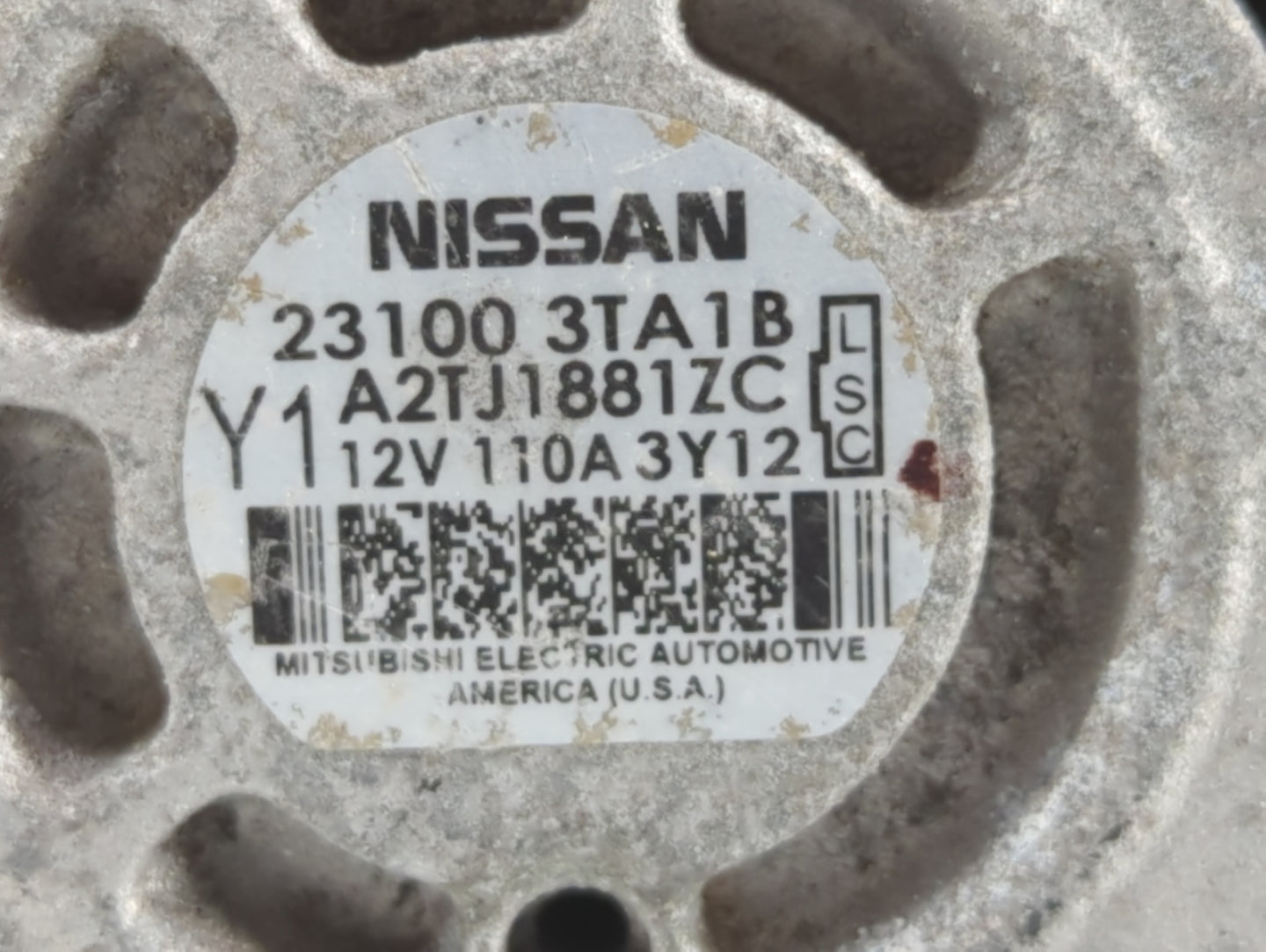 2013-2017 Nissan Altima Alternator Replacement Generator Charging Assembly Engine OEM P/N:23100 3TA1A 23100 3TA1B Fits OEM U