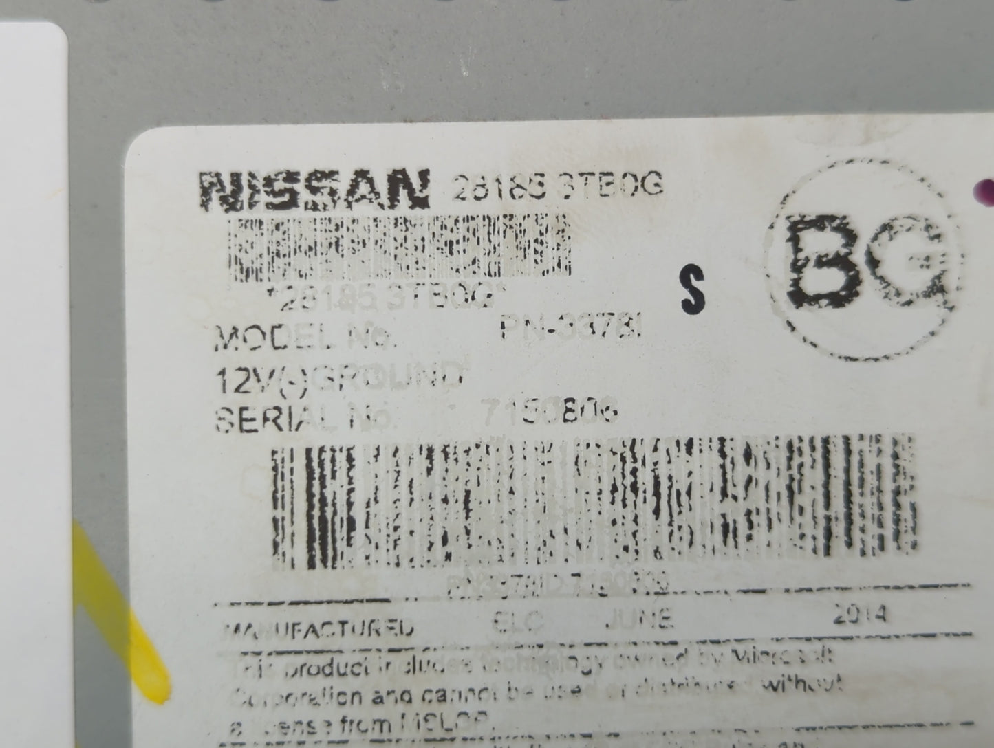 2013-2015 Nissan Altima Radio AM FM Cd Player Receiver Replacement P/N:28185 3TA0G 28185 3TB0G Fits Fits 2013 2014 2015 OEM 