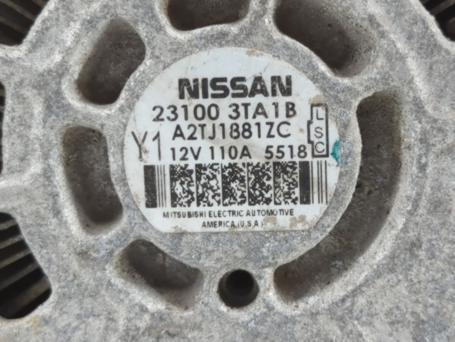 2013-2017 Nissan Altima Alternator Replacement Generator Charging Assembly Engine OEM P/N:23100 3TA1A 23100 3TA1B Fits OEM U