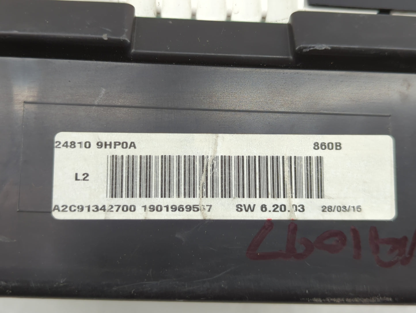 2015 Nissan Altima Instrument Cluster Speedometer Gauges P/N:24810 9HP0A B4 24810 9HP0A Fits OEM Used Auto Parts - Oemusedau