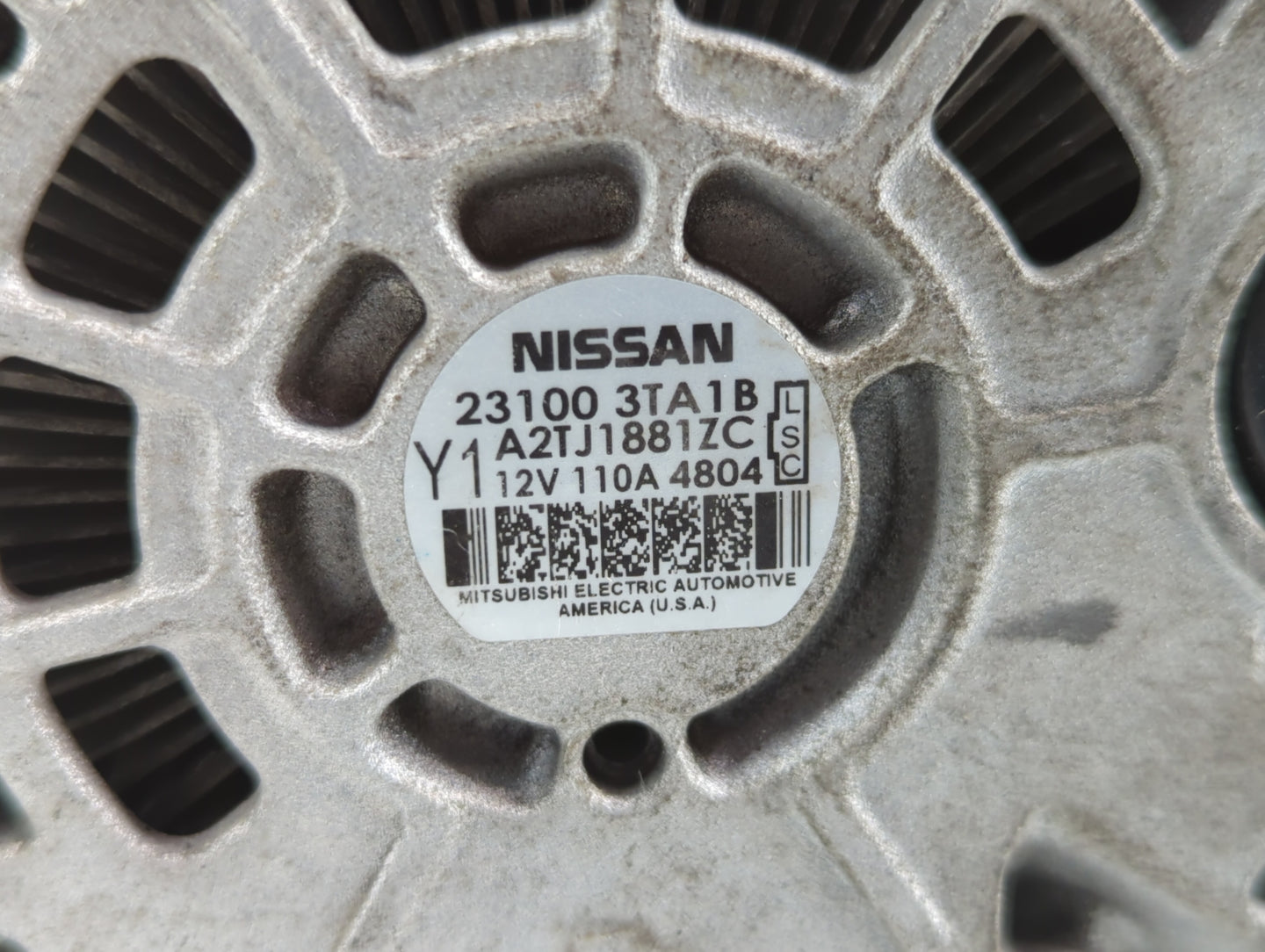 2013-2017 Nissan Altima Alternator Replacement Generator Charging Assembly Engine OEM P/N:23100 3TA1A 23100 3TA1B Fits OEM U