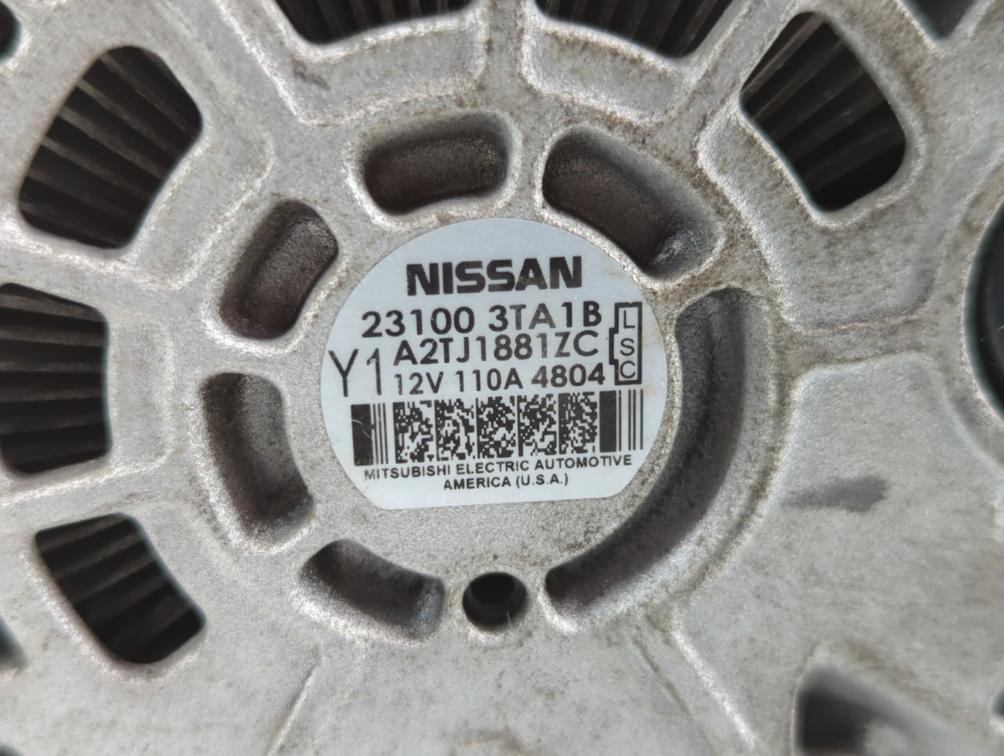 2013-2017 Nissan Altima Alternator Replacement Generator Charging Assembly Engine OEM P/N:23100 3TA1A 23100 3TA1B Fits OEM U