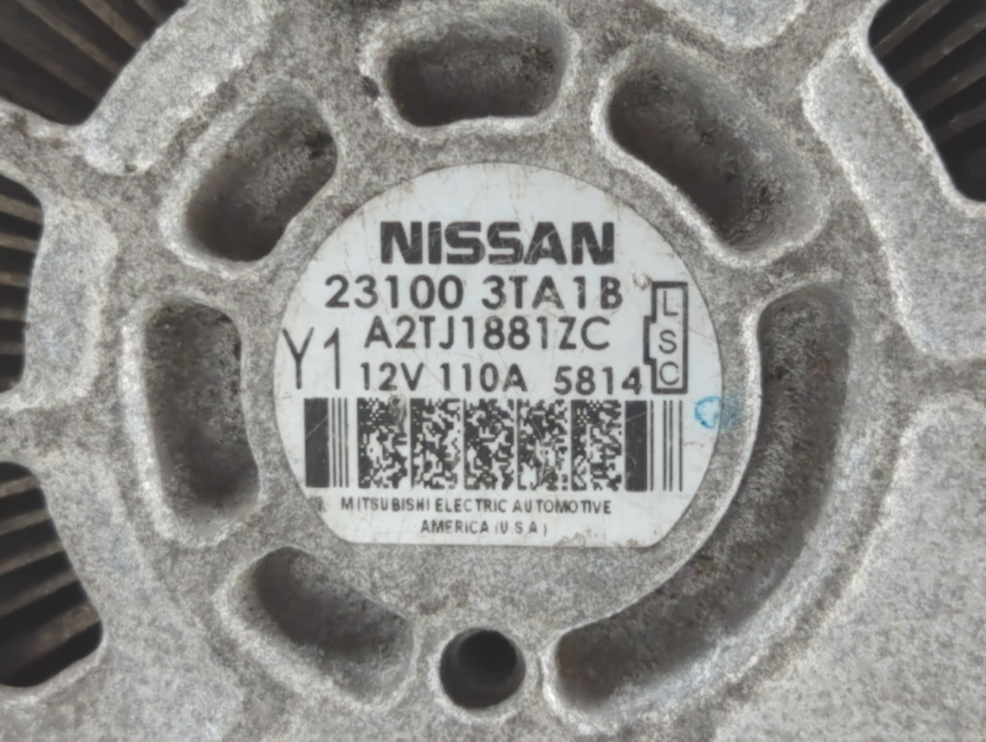 2013-2017 Nissan Altima Alternator Replacement Generator Charging Assembly Engine OEM P/N:23100 3TA1A 23100 3TA1B Fits OEM U