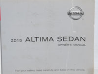 2015 Nissan Altima Owners Manual Book Guide OEM Used Auto Parts - Oemusedautoparts1.com