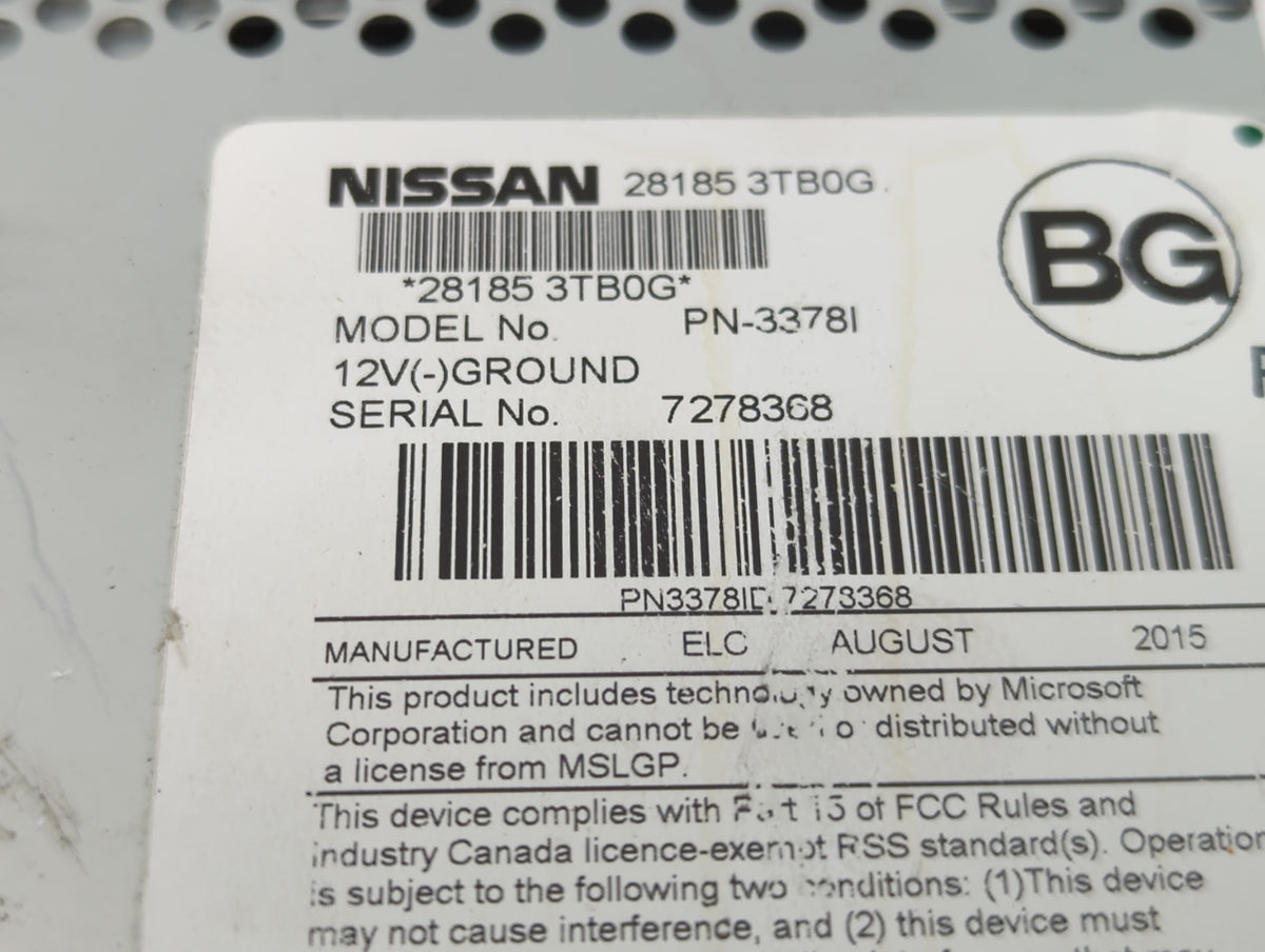 2013-2015 Nissan Altima Am Fm Cd Player Radio Receiver 451926 - Oemusedautoparts1.com