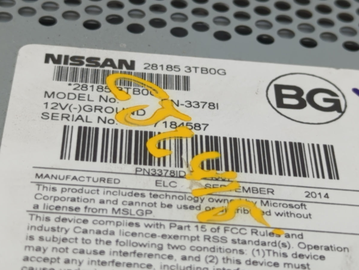2013-2015 Nissan Altima Am Fm Cd Player Radio Receiver 466119 - Oemusedautoparts1.com