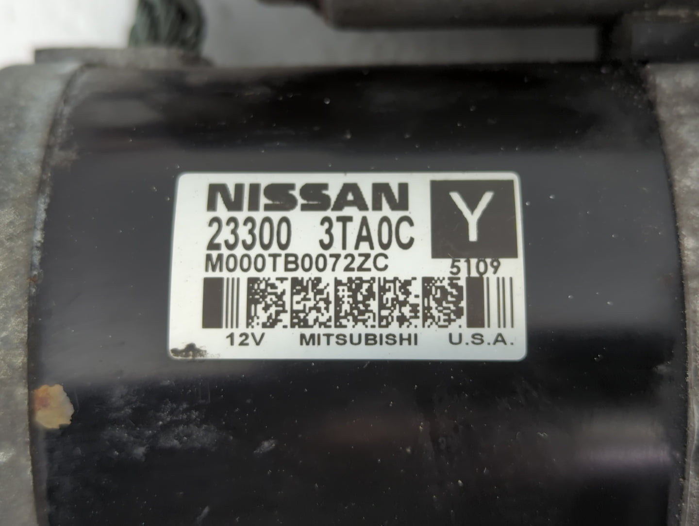 2013-2018 Nissan Altima Car Starter Motor Solenoid OEM P/N:23300 3TA0C Fits Fits 2013 2014 2015 2016 2017 2018 OEM Used Auto