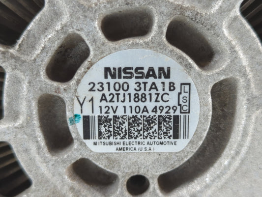 2013-2017 Nissan Altima Alternator Replacement Generator Charging Assembly Engine OEM P/N:A2TJ1881ZC 23100 3TA1B Fits OEM Used Auto Parts