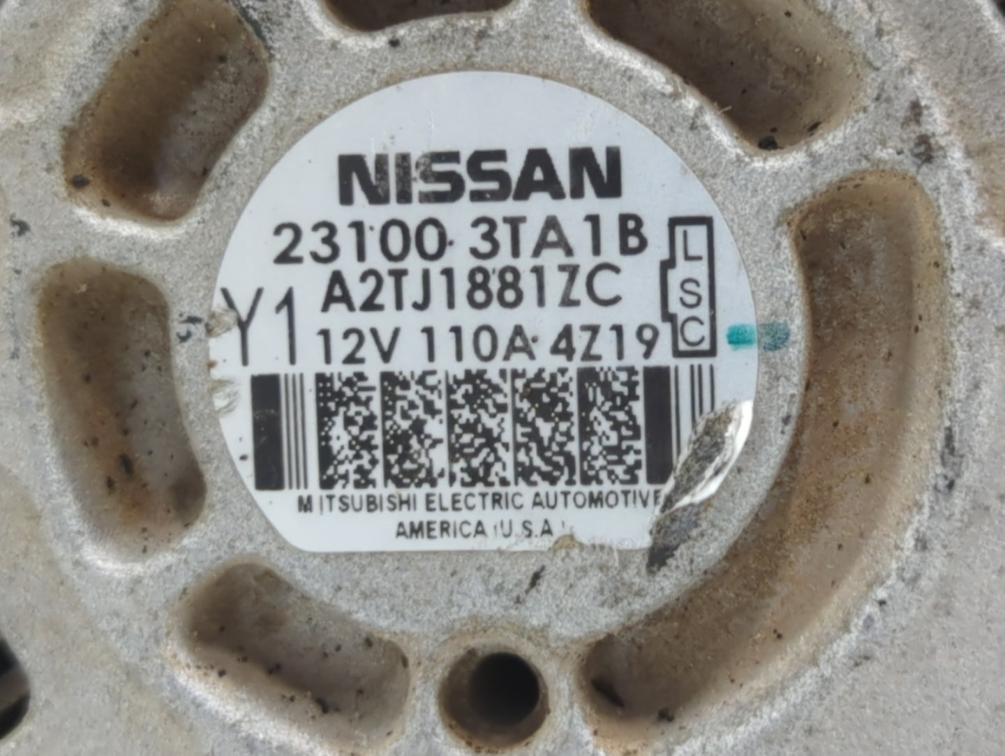 2013-2017 Nissan Altima Alternator Replacement Generator Charging Assembly Engine OEM P/N:A2TJ1881ZC 23100 3TA1B Fits OEM Us