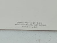 2015 Nissan Altima Owners Manual Book Guide P/N:OM15EA OL33U3 OEM Used Auto Parts - Oemusedautoparts1.com