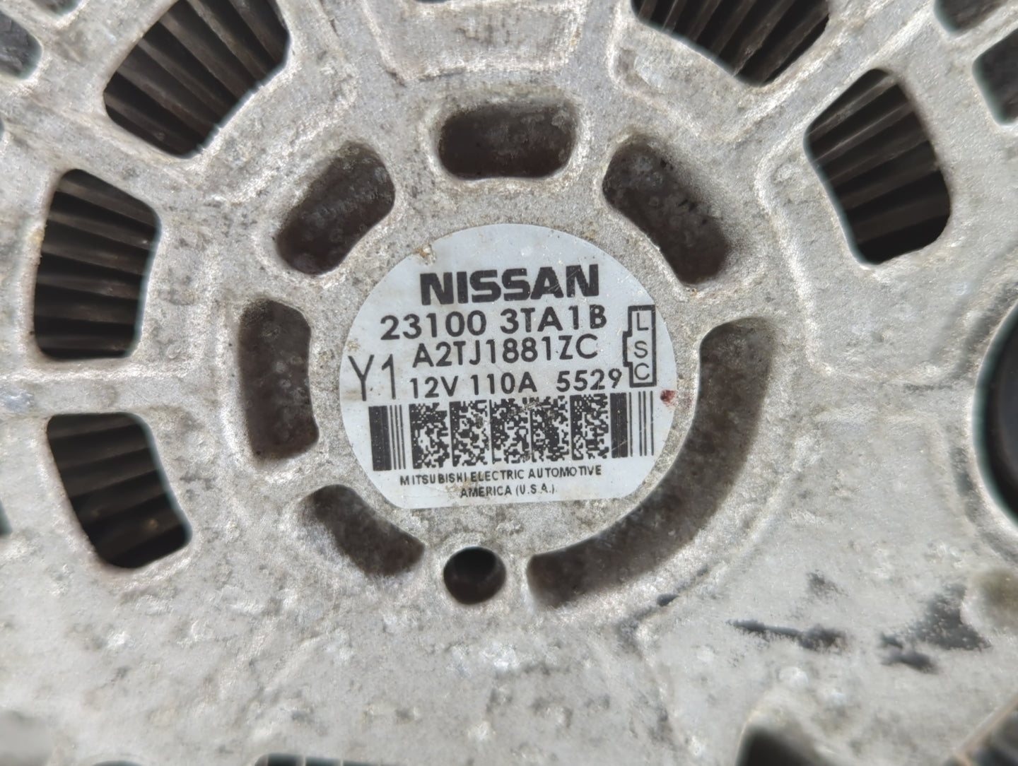 2013-2017 Nissan Altima Alternator Replacement Generator Charging Assembly Engine OEM P/N:A2TJ1881ZC 23100 3TA1B Fits OEM Us