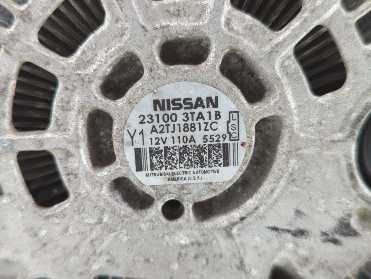 2013-2017 Nissan Altima Alternator Replacement Generator Charging Assembly Engine OEM P/N:A2TJ1881ZC 23100 3TA1B Fits OEM Us