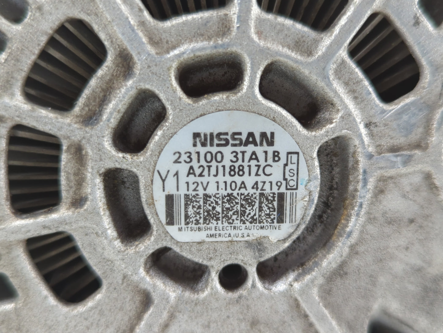 2013-2017 Nissan Altima Alternator Replacement Generator Charging Assembly Engine OEM P/N:23100 3TA1B Fits OEM Used Auto Par
