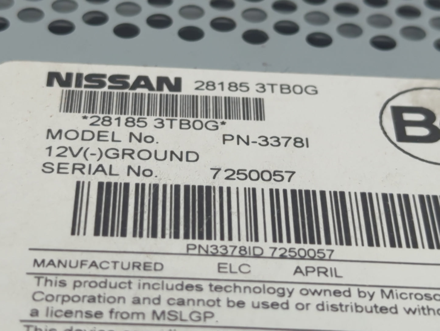 2013-2015 Nissan Altima Am Fm Cd Player Radio Receiver - Oemusedautoparts1.com