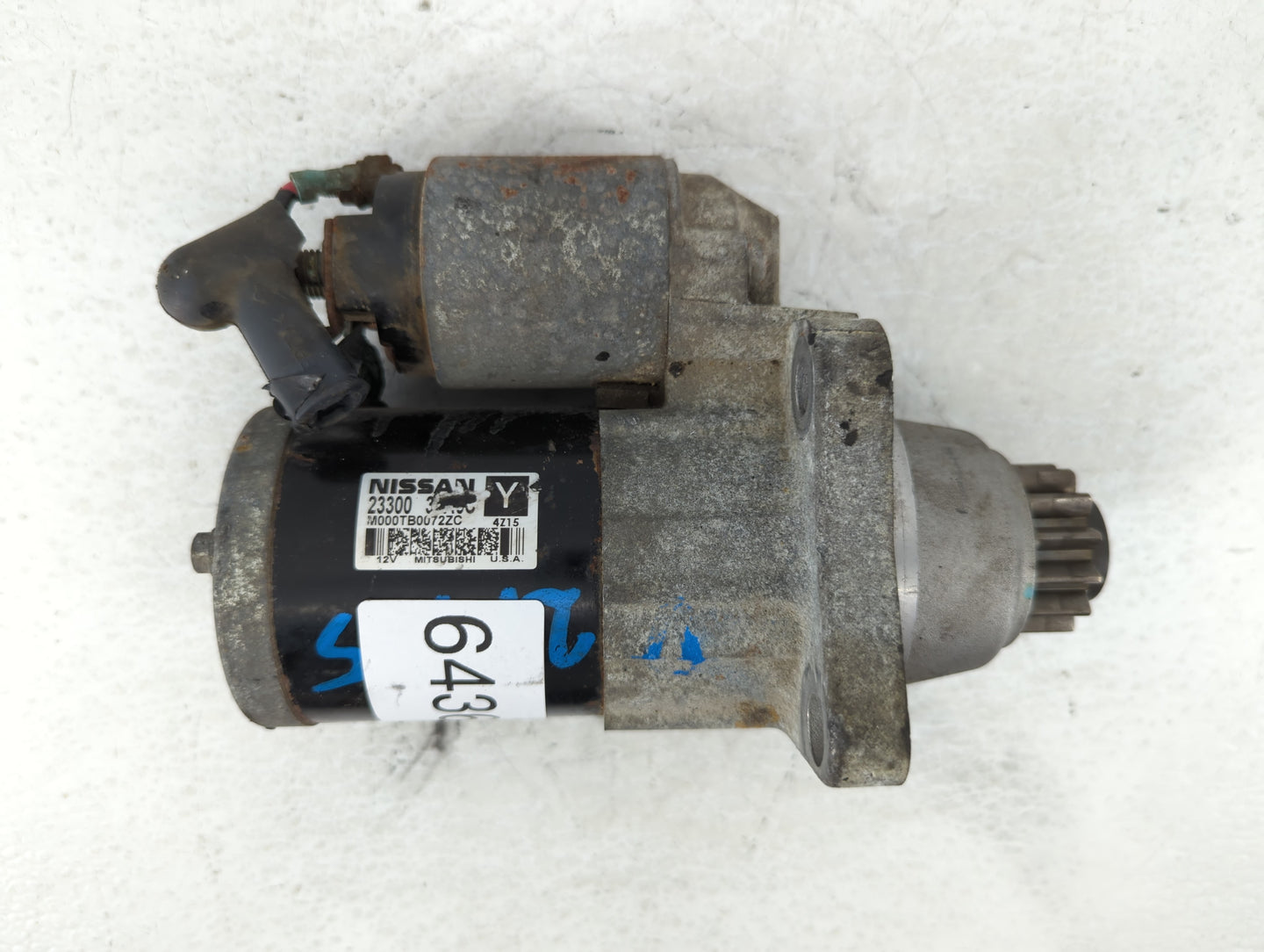 2013-2018 Nissan Altima Car Starter Motor Solenoid OEM P/N:M000TB0072ZC Fits Fits 2013 2014 2015 2016 2017 2018 OEM Used Aut