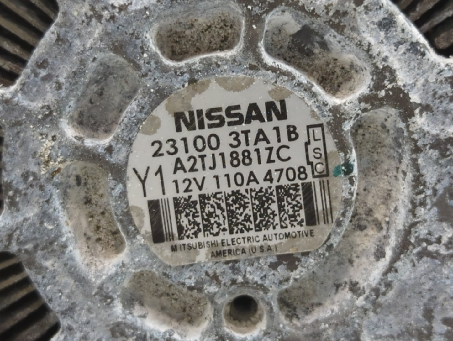 2013-2017 Nissan Altima Alternator Replacement Generator Charging Assembly Engine OEM P/N:A2TJ1881ZC 23100 3TA1B Fits OEM Us