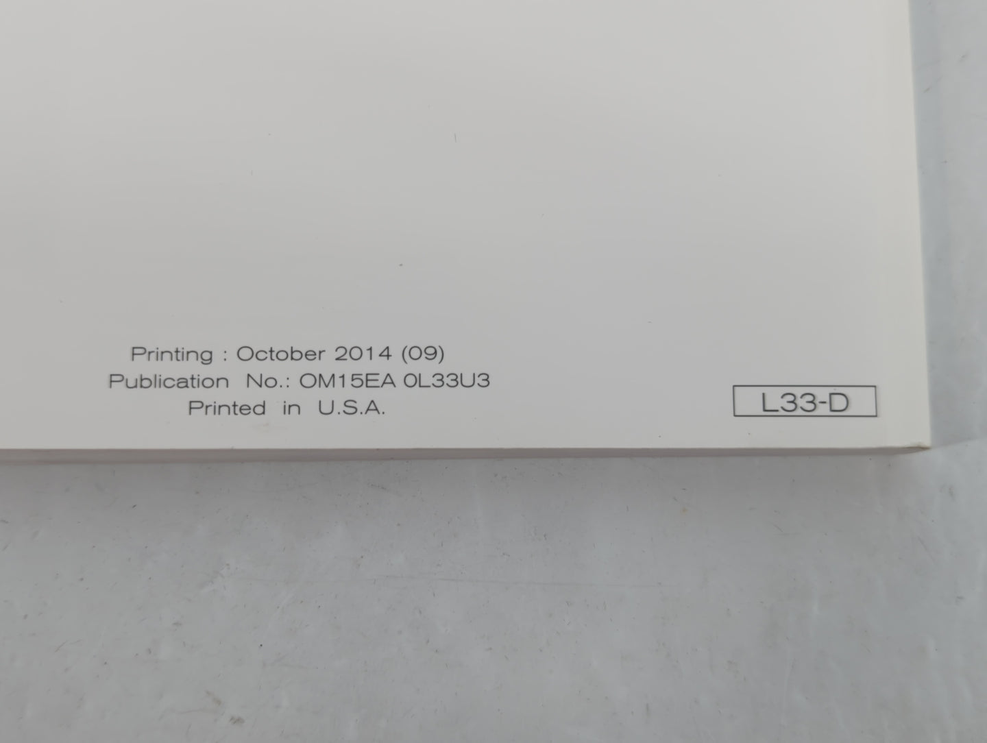 2015 Nissan Altima Owners Manual Book Guide P/N:OM15EA 0L33U3 OEM Used Auto Parts - Oemusedautoparts1.com