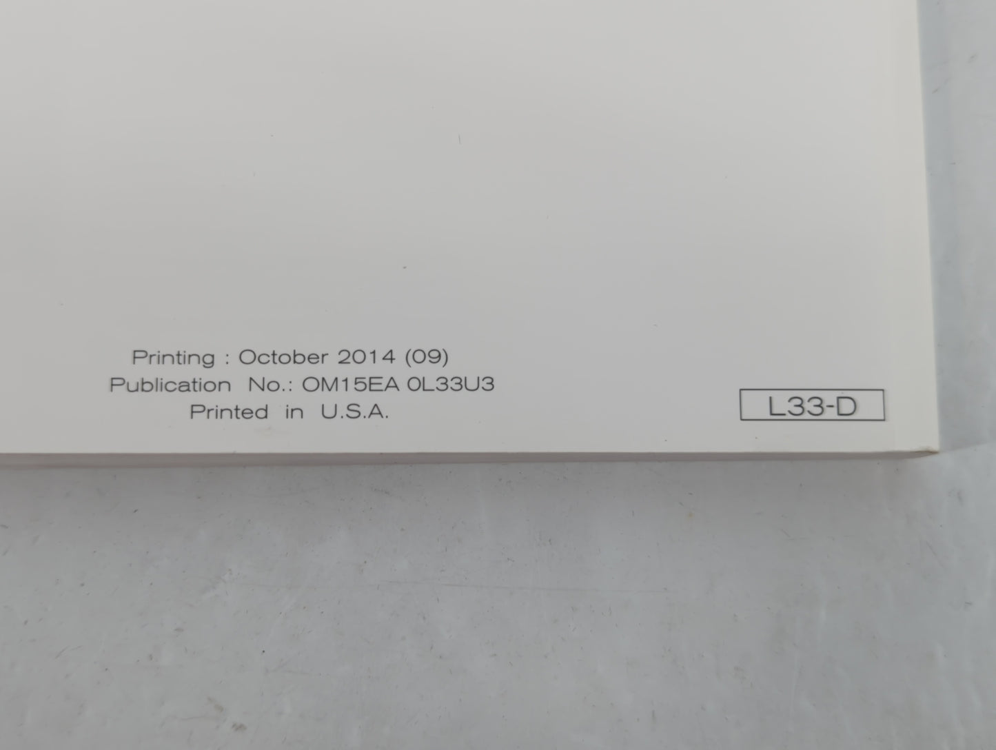 2015 Nissan Altima Owners Manual Book Guide P/N:OM15EA 0L33U3 OEM Used Auto Parts - Oemusedautoparts1.com