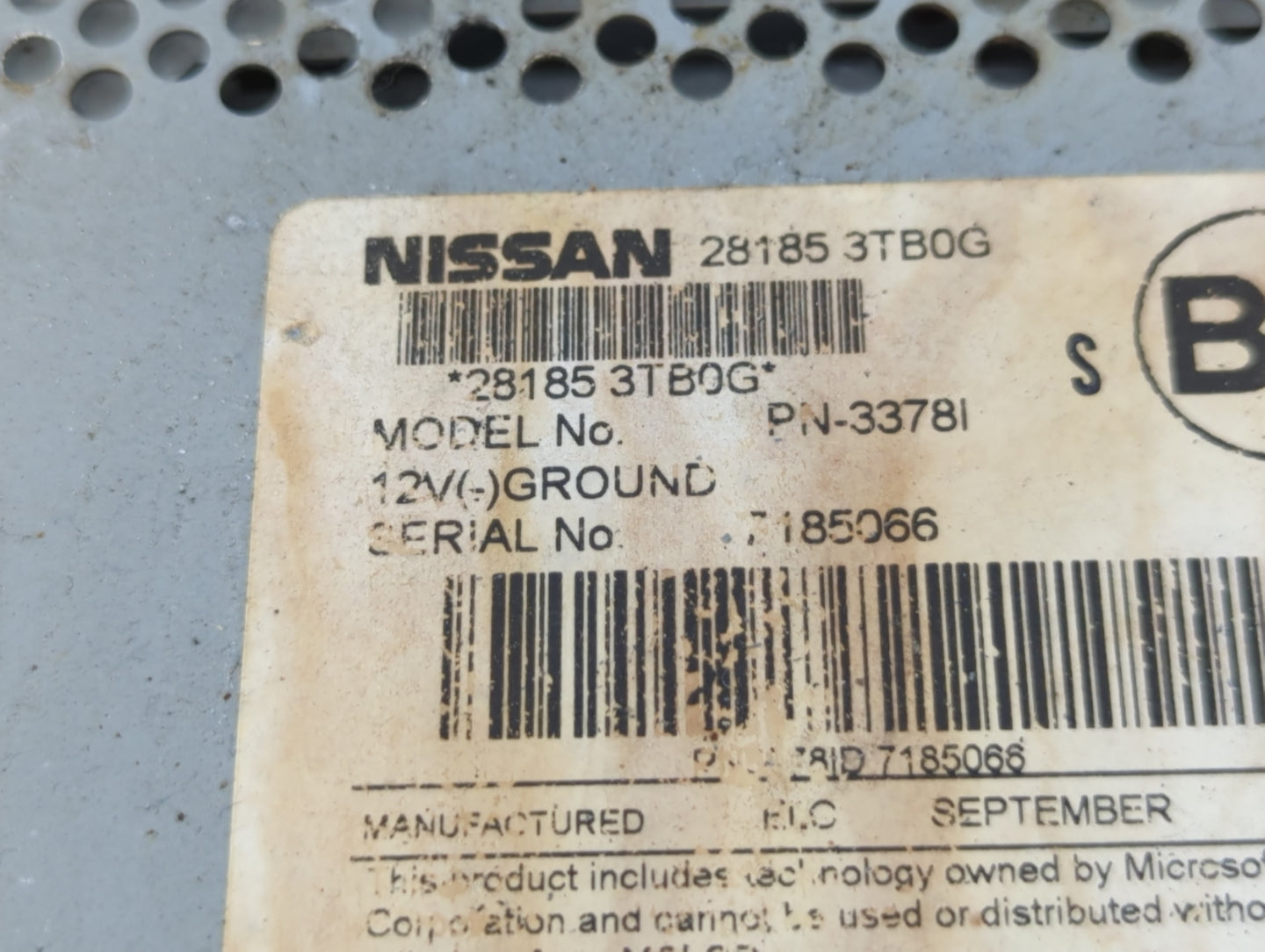 2013-2015 Nissan Altima Am Fm Cd Player Radio Receiver - Oemusedautoparts1.com