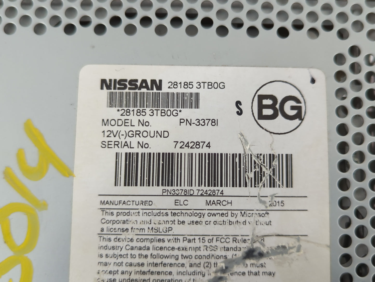 2013-2015 Nissan Altima Undefined 738360 - Oemusedautoparts1.com