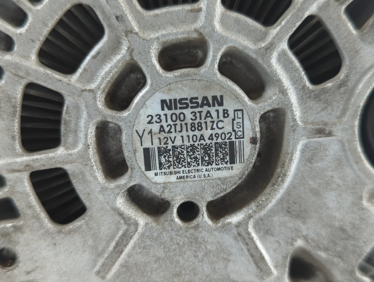2013-2017 Nissan Altima Alternator Replacement Generator Charging Assembly Engine OEM P/N:A2TJ1881ZC 23100 3TA1B Fits OEM Us
