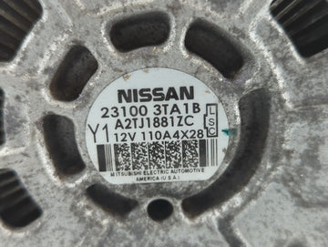 2013-2017 Nissan Altima Alternator Replacement Generator Charging Assembly Engine OEM P/N:23100 3TA1B Fits OEM Used Auto Parts