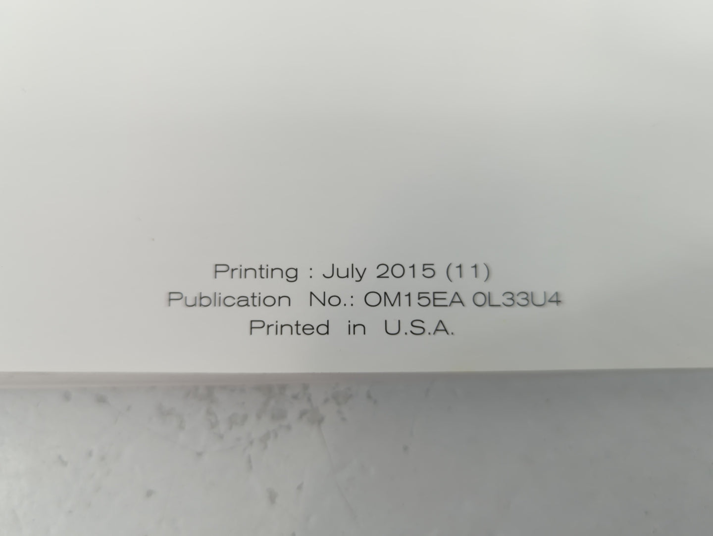 2015 Nissan Altima Owners Manual Book Guide P/N:OM15EA OL33U4 OEM Used Auto Parts - Oemusedautoparts1.com
