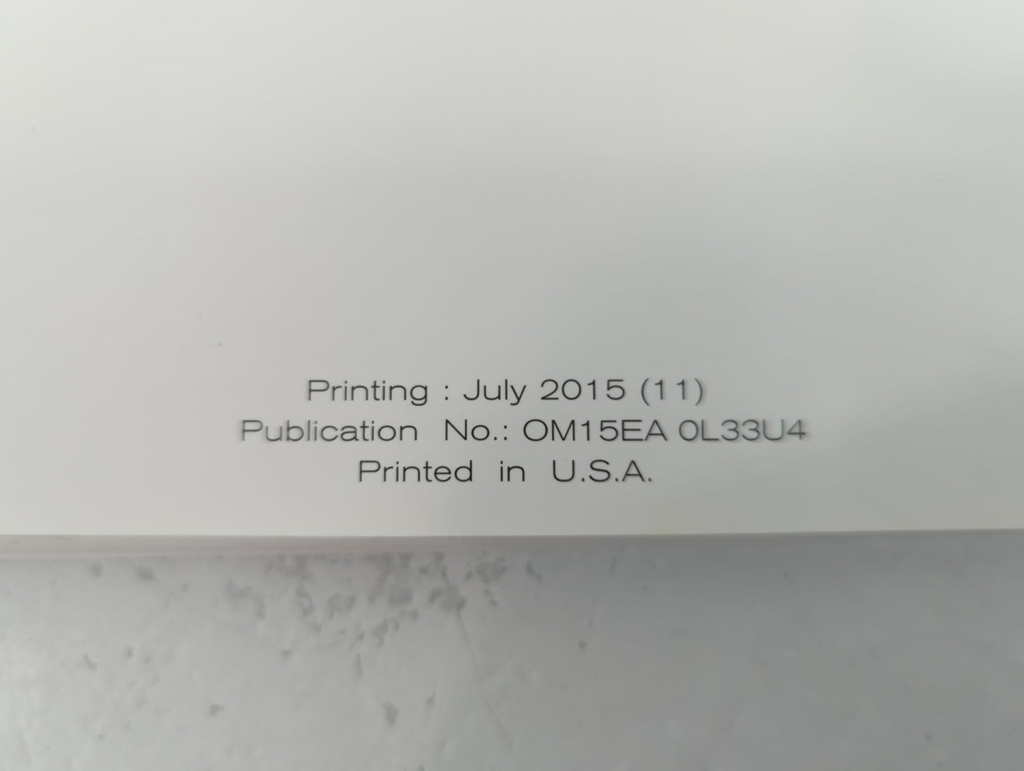 2015 Nissan Altima Owners Manual Book Guide P/N:OM15EA OL33U4 OEM Used Auto Parts - Oemusedautoparts1.com