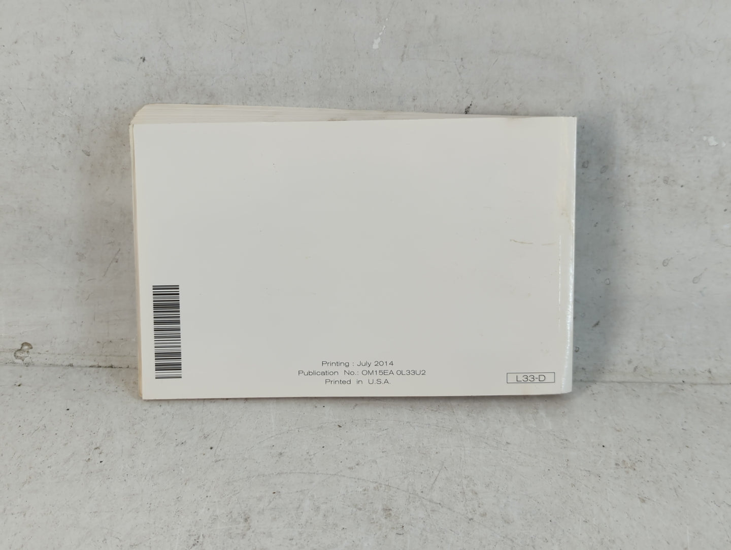 2015 Nissan Altima Owners Manual Book Guide P/N:OM15EA 0L33U2 OEM Used Auto Parts - Oemusedautoparts1.com