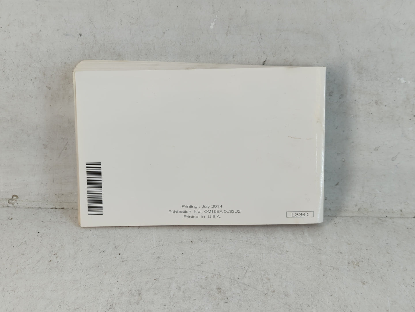 2015 Nissan Altima Owners Manual Book Guide P/N:OM15EA 0L33U2 OEM Used Auto Parts - Oemusedautoparts1.com