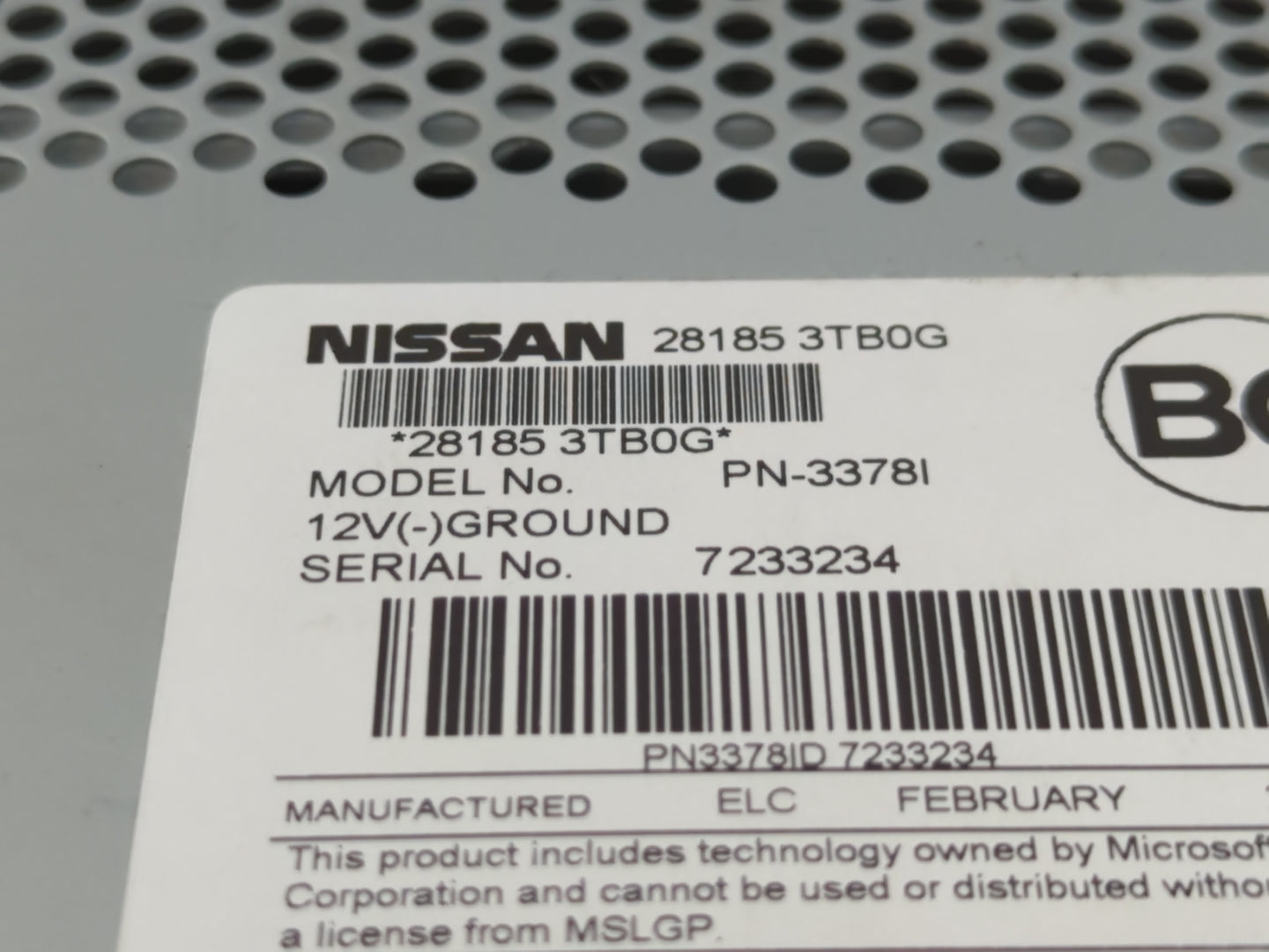 2013-2015 Nissan Altima Radio AM FM Cd Player Receiver Replacement P/N:28185 3TB0G Fits Fits 2013 2014 2015 OEM Used Auto Pa