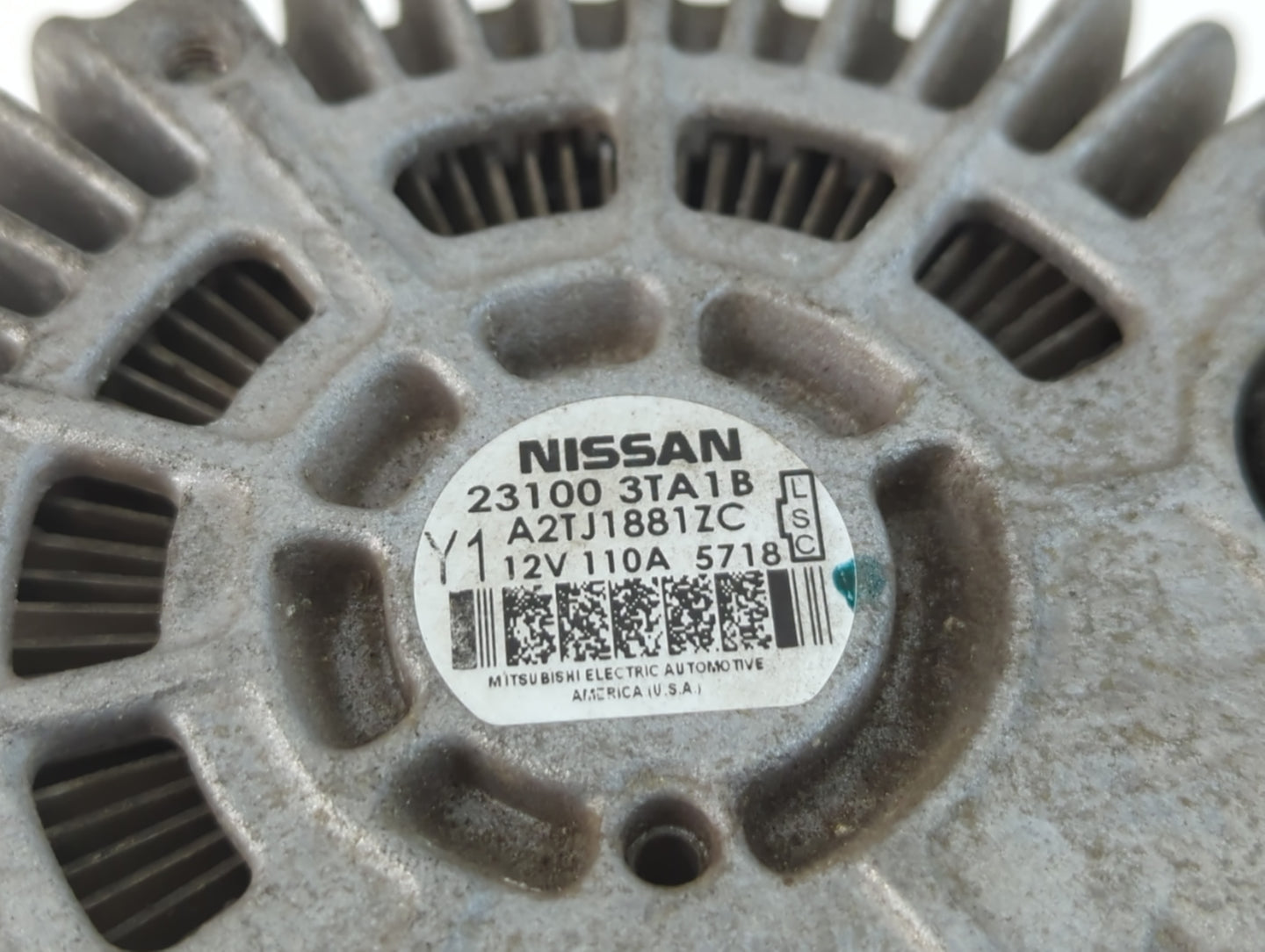 2013-2017 Nissan Altima Alternator Replacement Generator Charging Assembly Engine OEM P/N:A2TJ1881ZC 23100 3TA1B Fits OEM Us