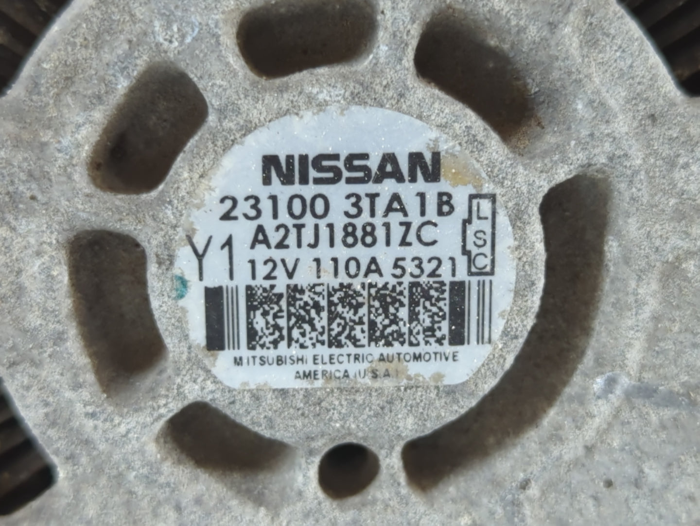 2013-2017 Nissan Altima Alternator Replacement Generator Charging Assembly Engine OEM P/N:A2TJ1881ZC 23100 3TA1B Fits OEM Us