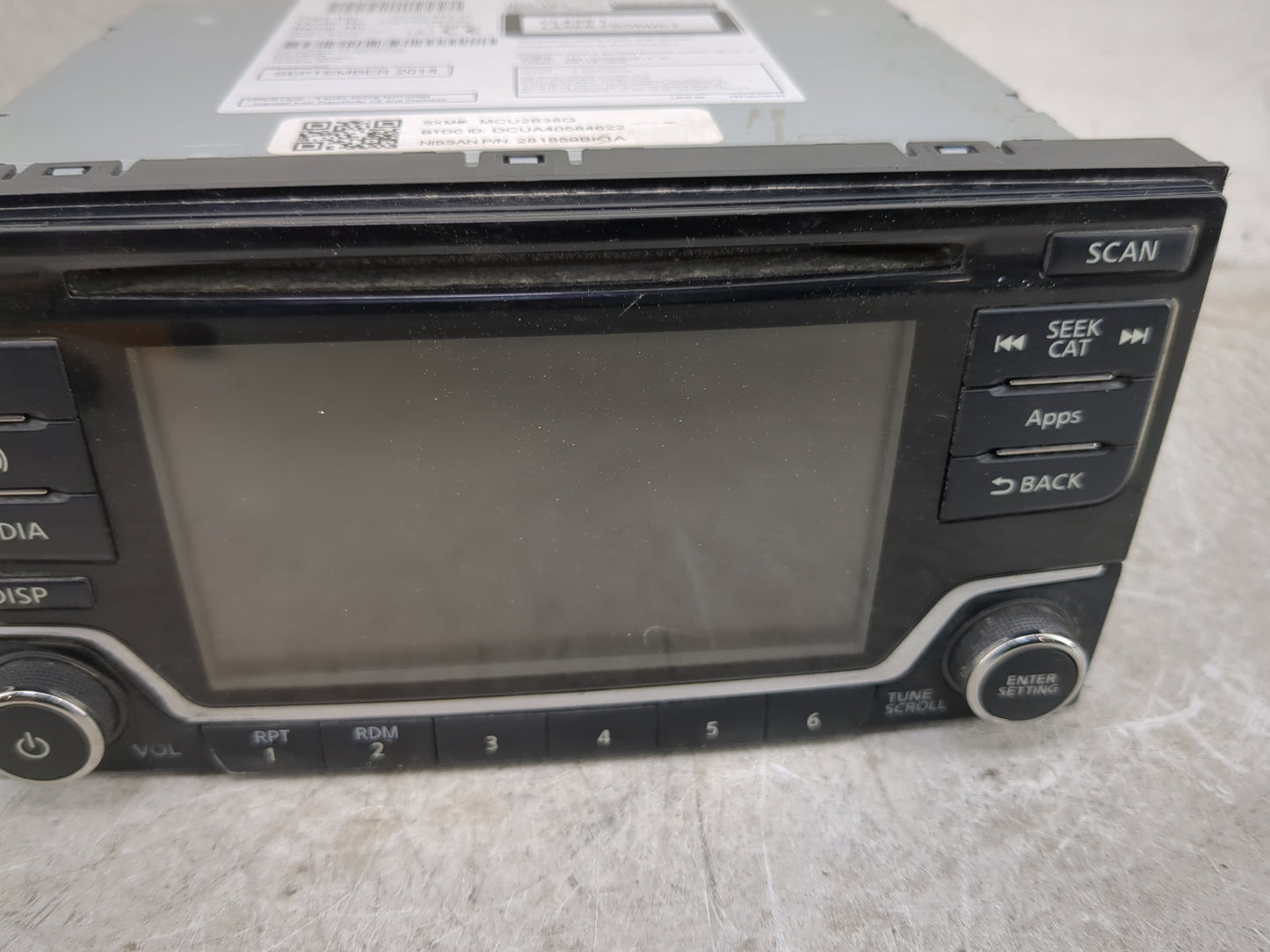 2015-2016 Nissan Frontier Radio AM FM Cd Player Receiver Replacement P/N:281859BK1A 281859BHOA, CQ-FN94E7GX Fits Fits 2015 2