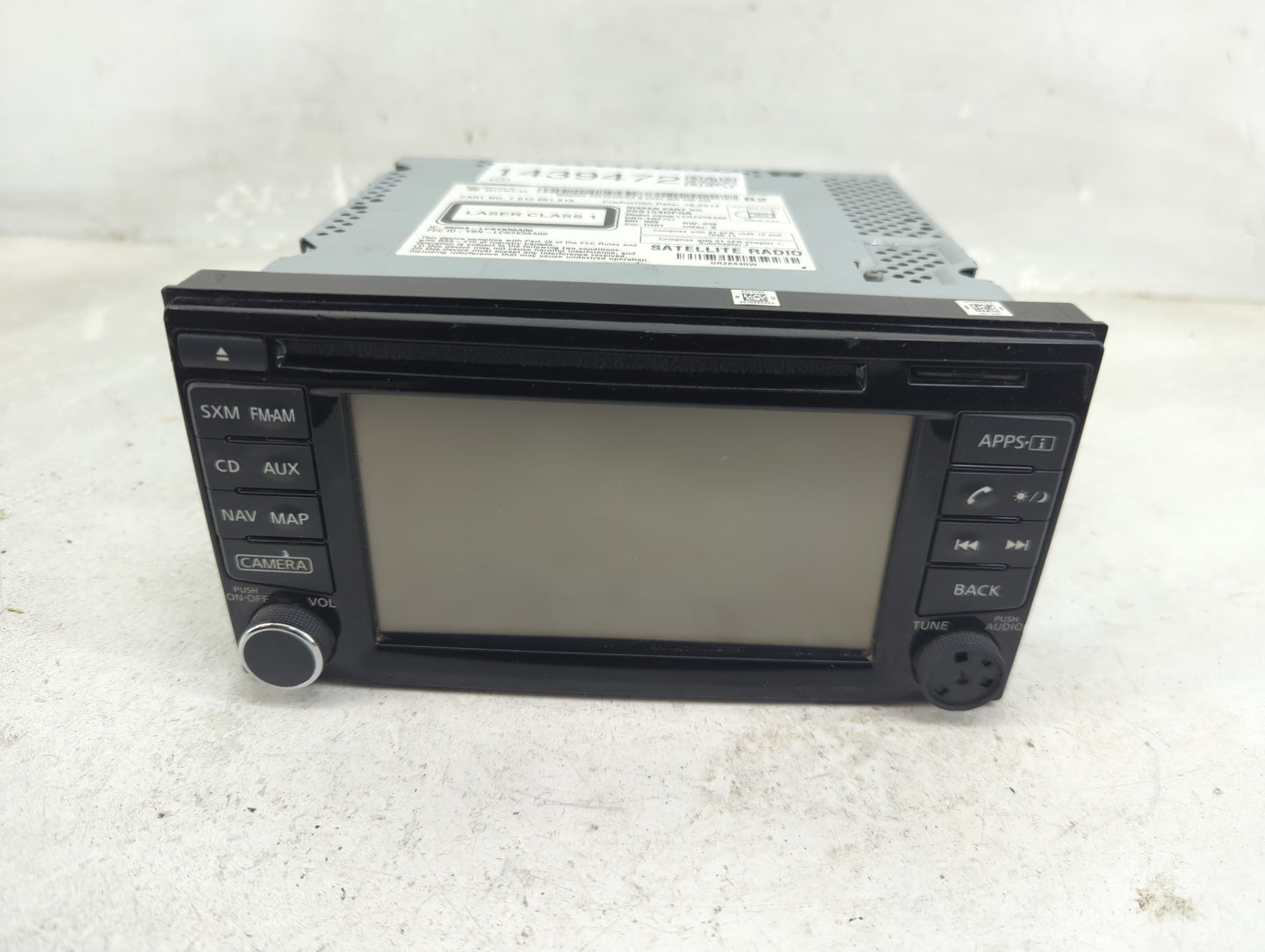 2015 Nissan Juke Radio AM FM Cd Player Receiver Replacement P/N:259154DP0A 7 612 051 313 Fits OEM Used Auto Parts - Oemuseda
